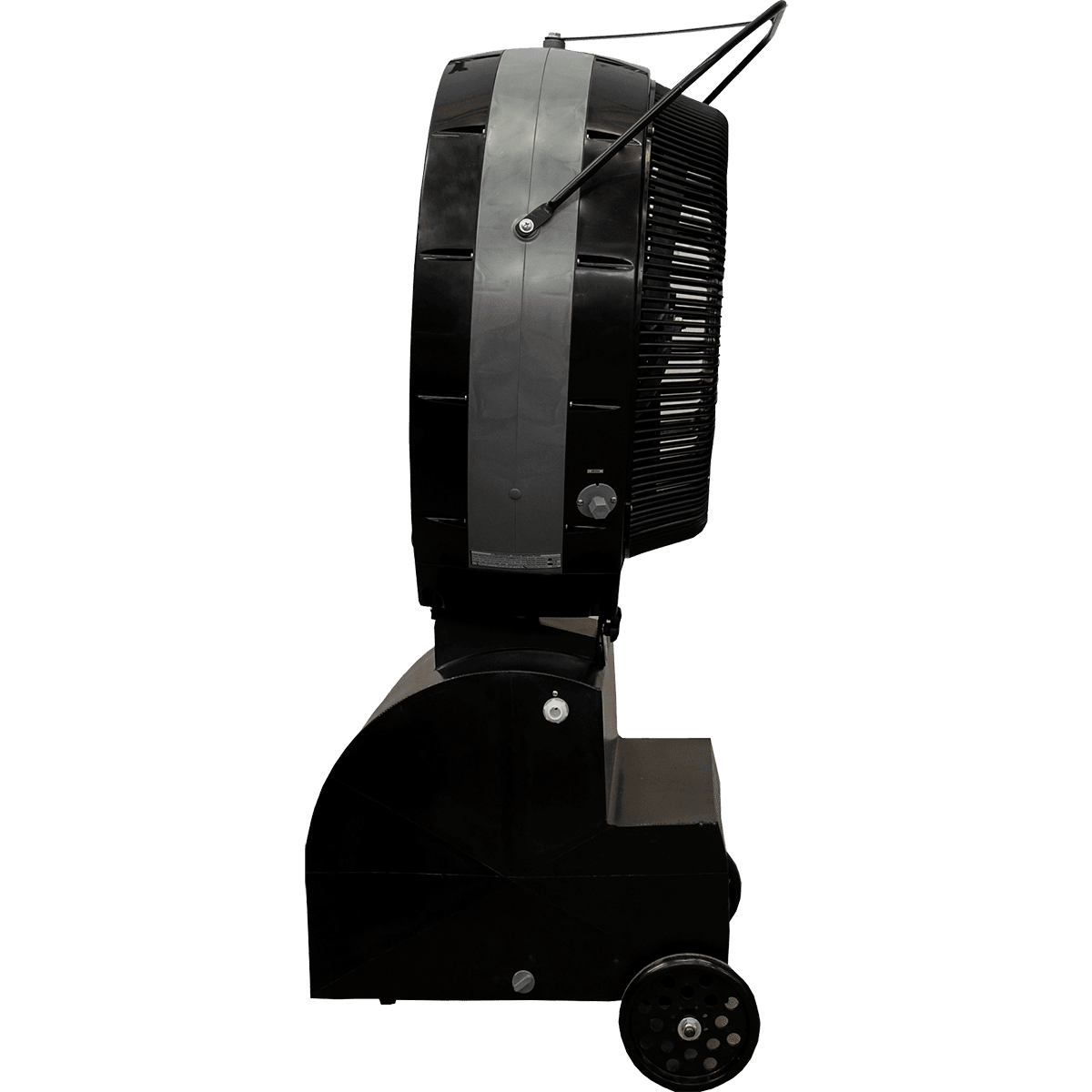 EcoJet by Joape Hurricane 660 Commercial Portable Misting Stand Fan w/ Reservoir 26-gal. Black - Side View