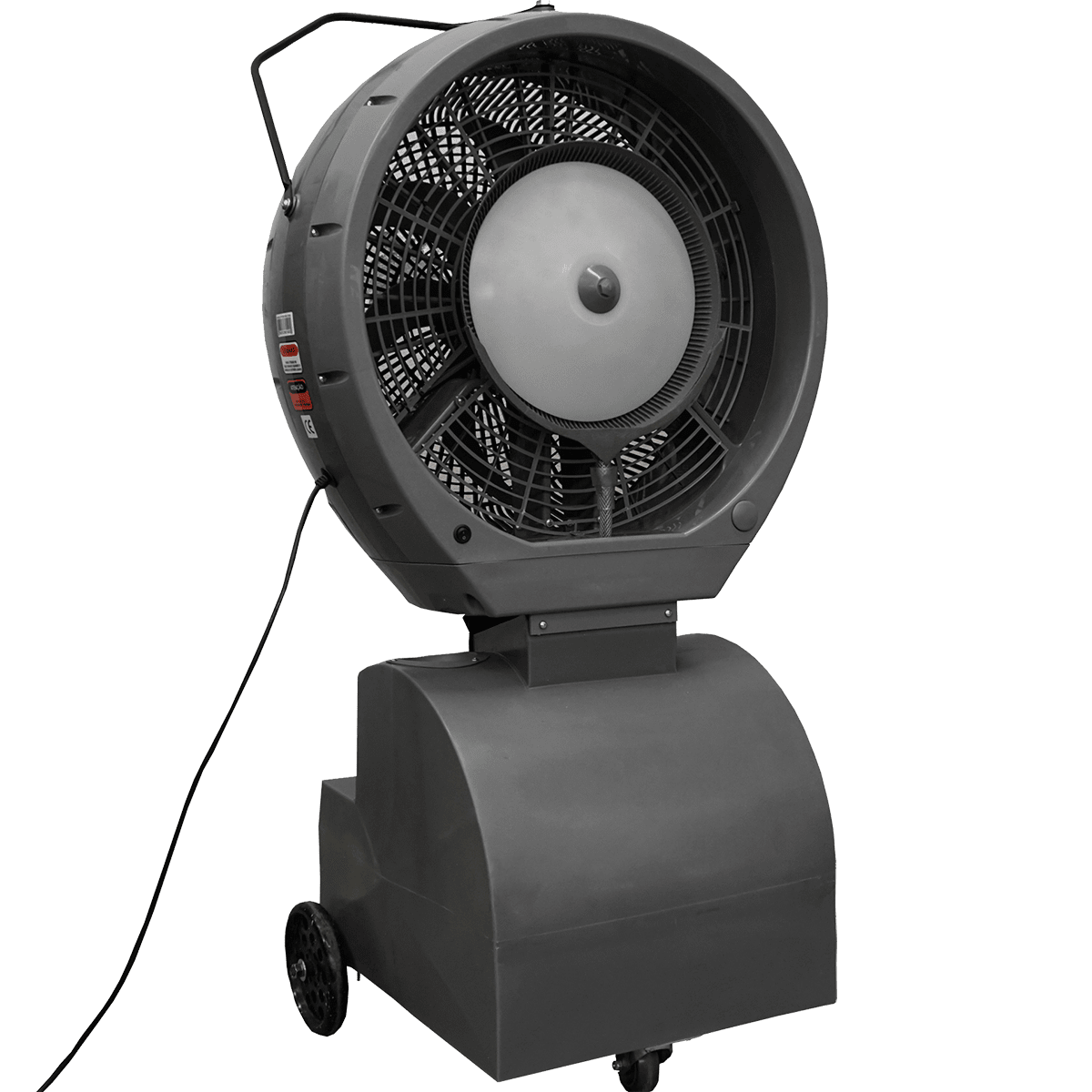 EcoJet by Joape Hurricane 660 Commercial Portable Misting Stand Fan  w/ Reservoir - 18-gal. Grey - Angle