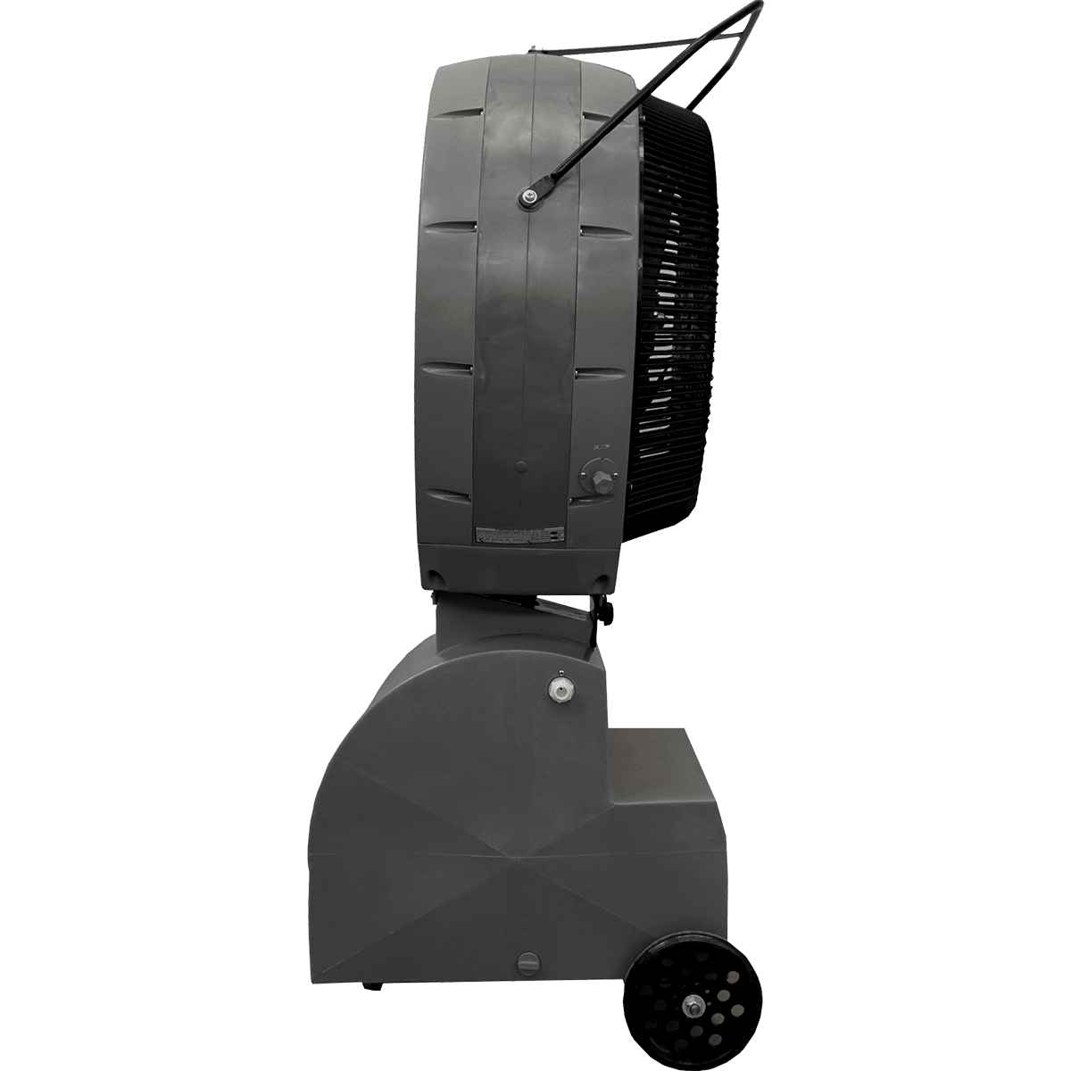 EcoJet by Joape Hurricane 660 Commercial Portable Misting Stand Fan  w/ Reservoir - 18-gal. Grey - Side View