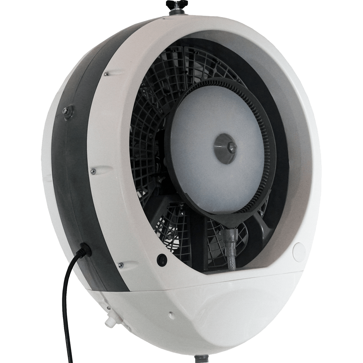 EcoJet by Joape Hurricane 660 Commercial Wall Mount Misting Fan - White Angle View