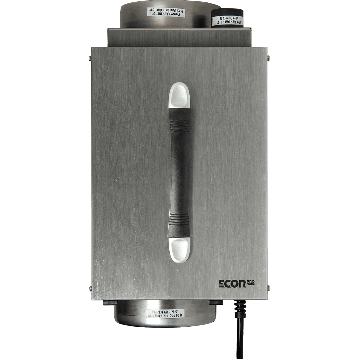 Ecor Pro DryFan 50 Pint Stainless Steel Desiccant Dehumidifier - Top
