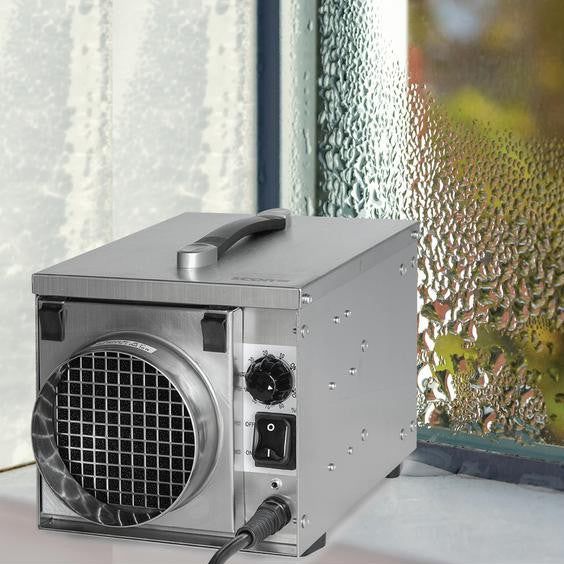 Ecor Pro DryFan 50 Pint Stainless Steel Desiccant Dehumidifier - in use