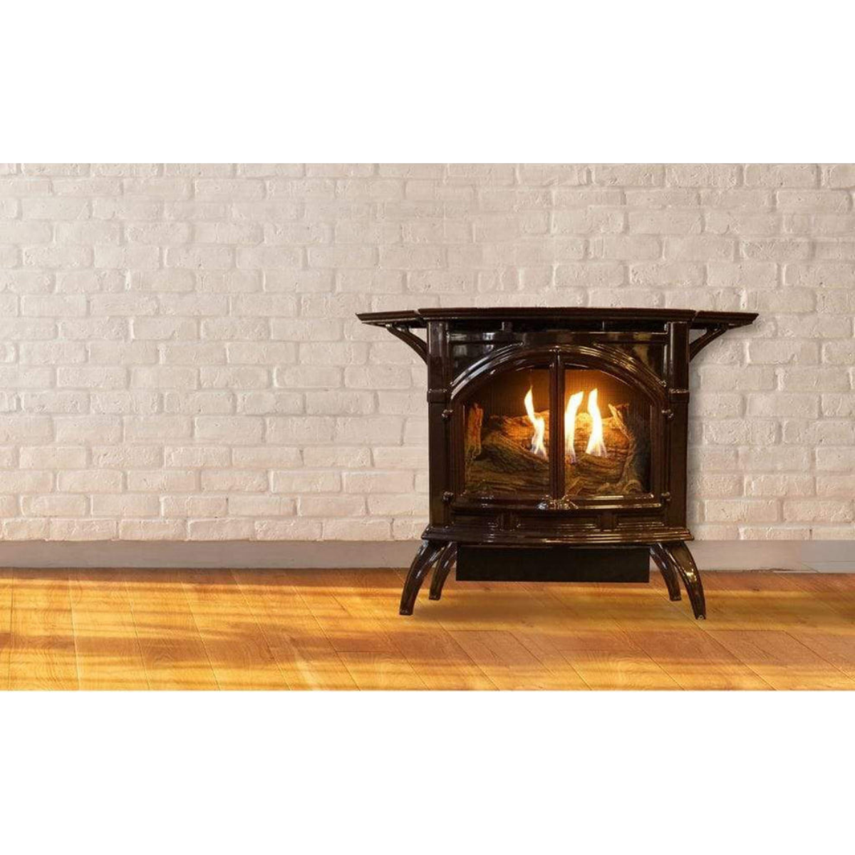 Empire Porcelain Mahogany Vent Free Cast Iron Stove w/ Millivolt Control - Lifestyle 3