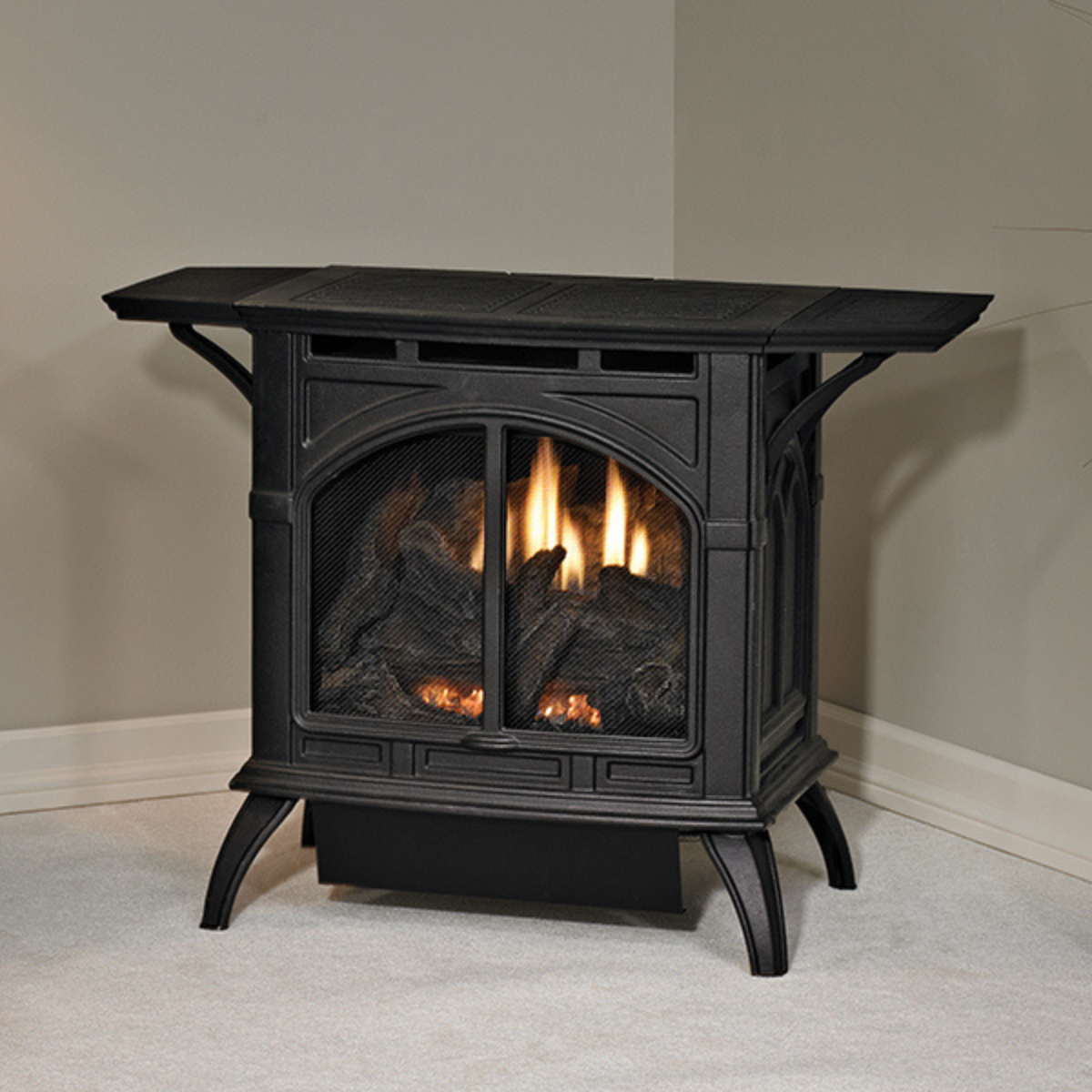 Empire WMH Matte Black Spirit 10,000 BTU Vent Free Cast Iron Stove - Lifestyle 2