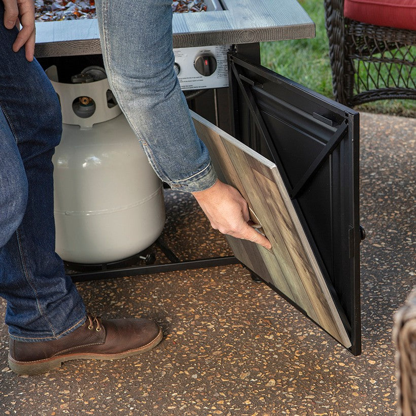 Endless Summer Burlington Outdoor LP Gas Fire Pit - Storing Top Cover