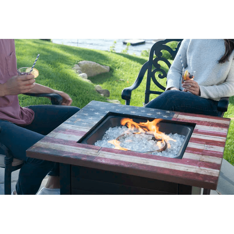 Endless Summer The Liberty Square LP Gas Outdoor Fire Pit - Lifestyle 1
