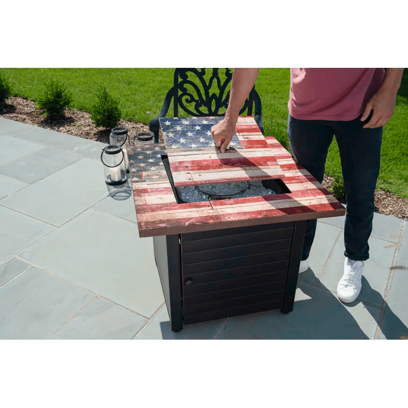 Endless Summer The Liberty Square LP Gas Outdoor Fire Pit - Lifestyle 2