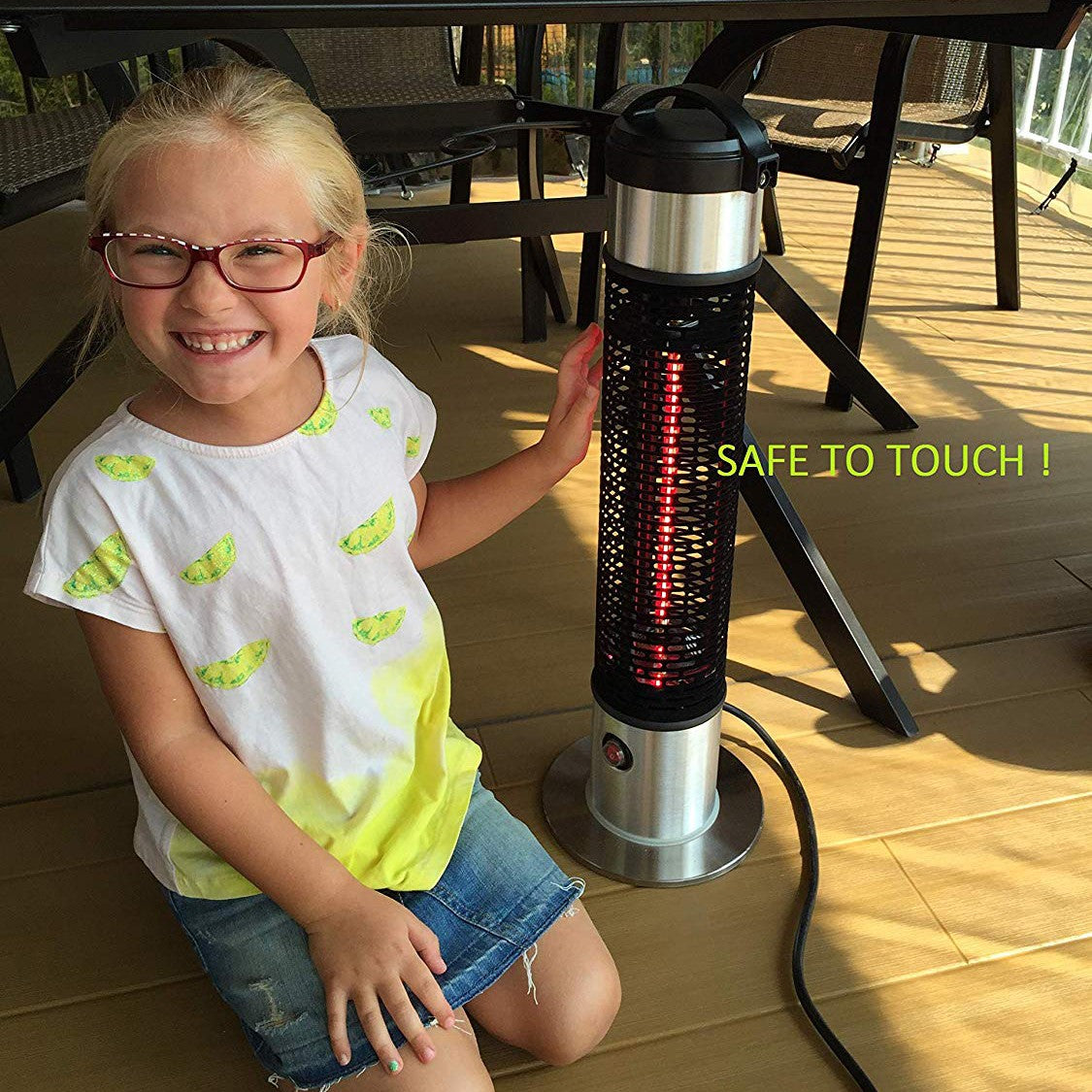 Ener-G+ 1000 Watt Electric Patio Heater - Safe Touch