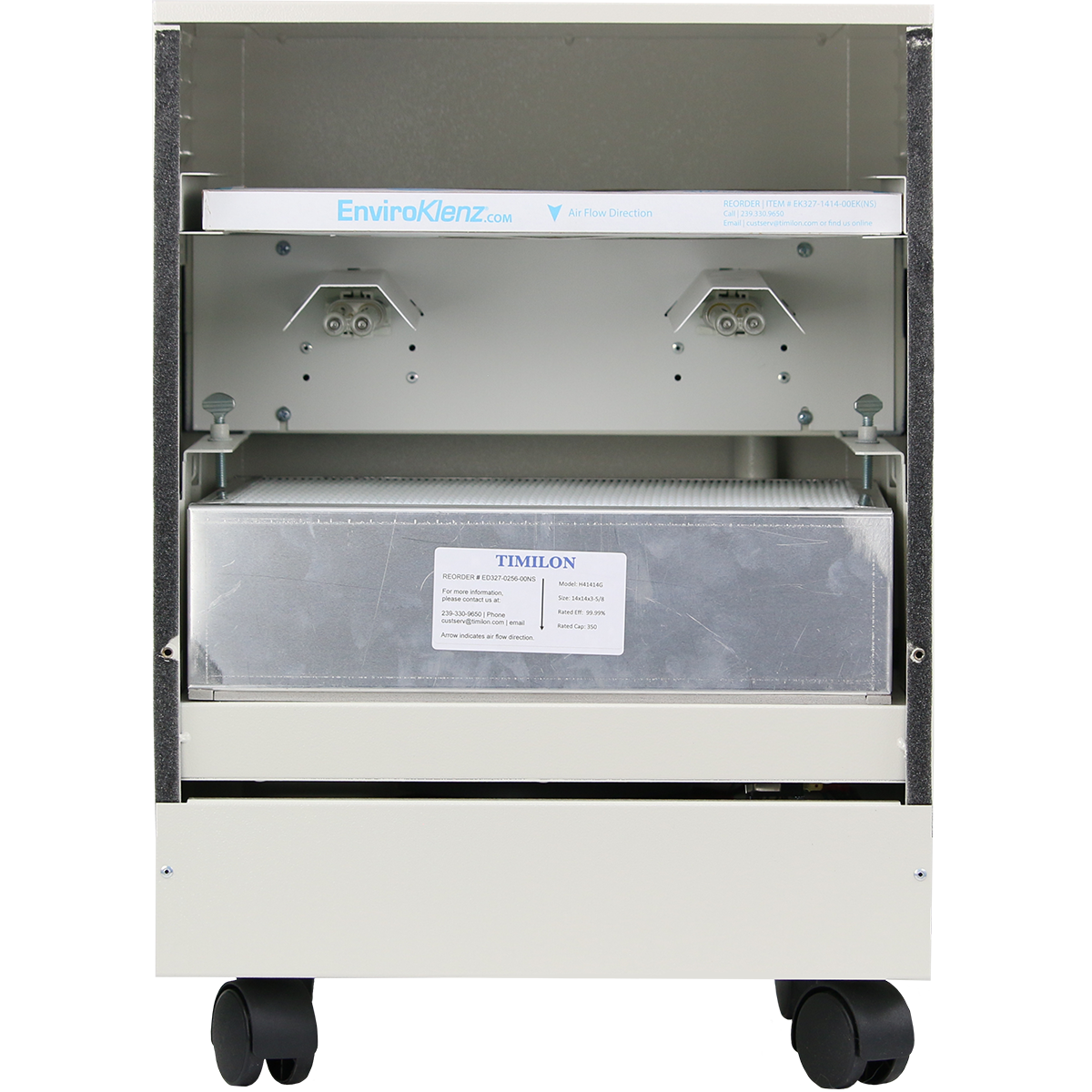 Enviroklenz UV-C Air Purifier - Back Showing Filters