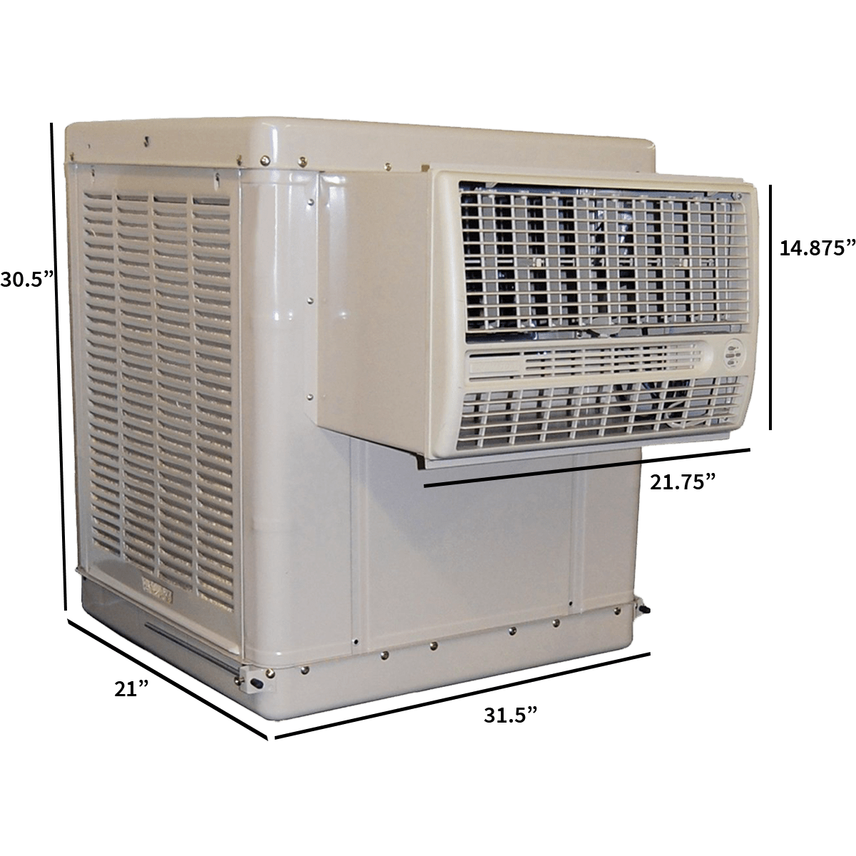 Essick Air RN35W Window Evaporative Cooler - Dimensions