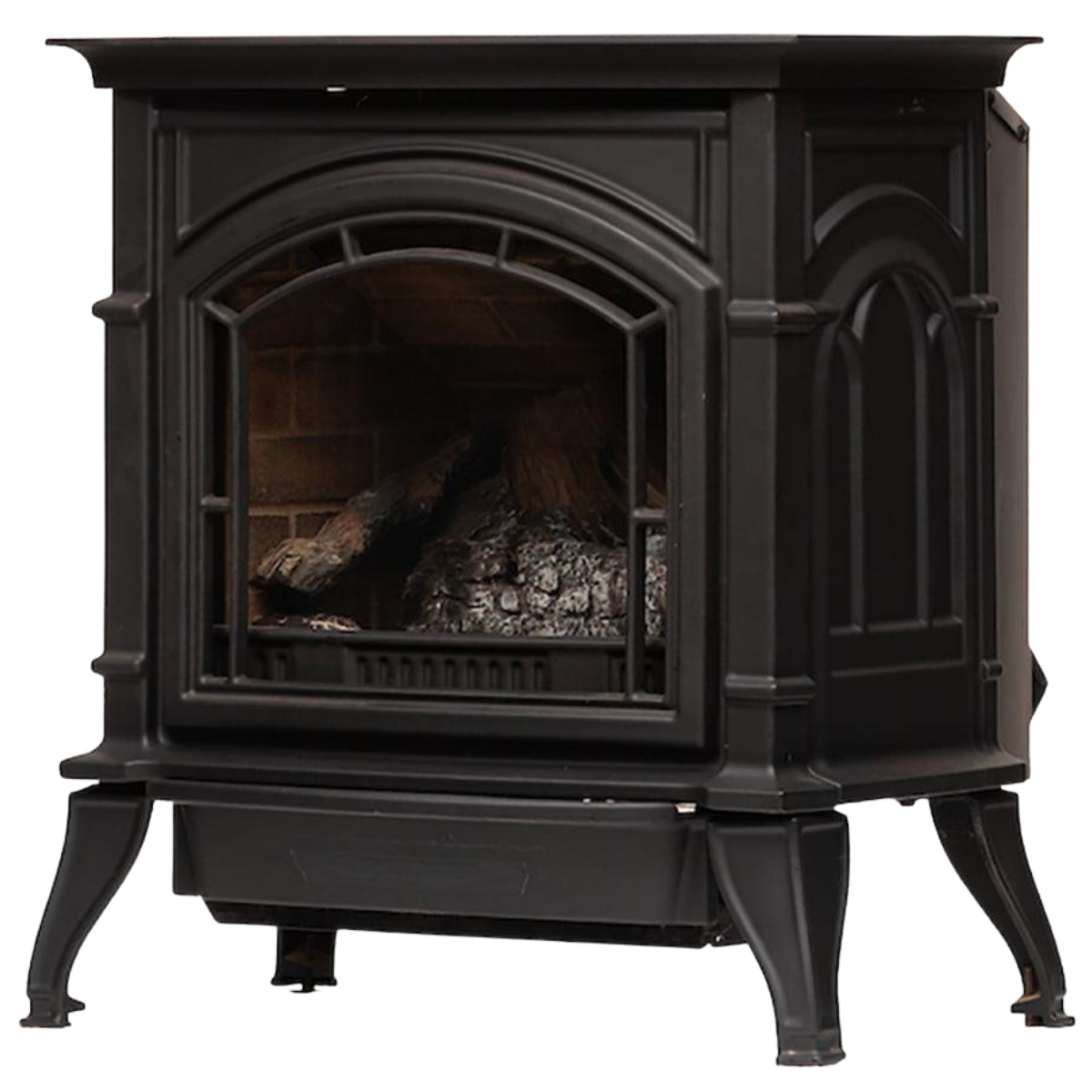 EverWarm Freestanding Vent Free Gas Stove on Legs - Angle 2