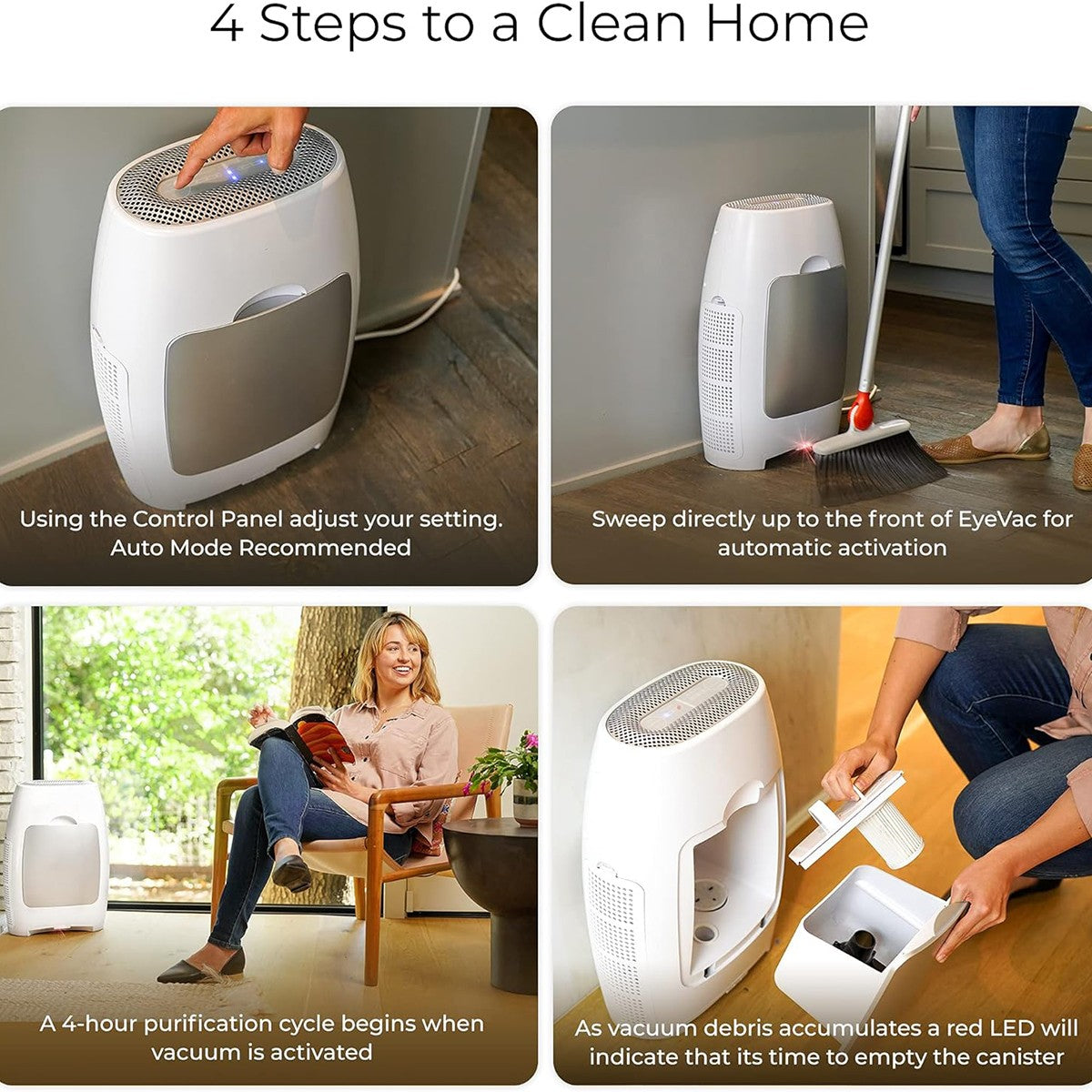 EyeVac Air Vacuum & Air Purifier - 4 Steps