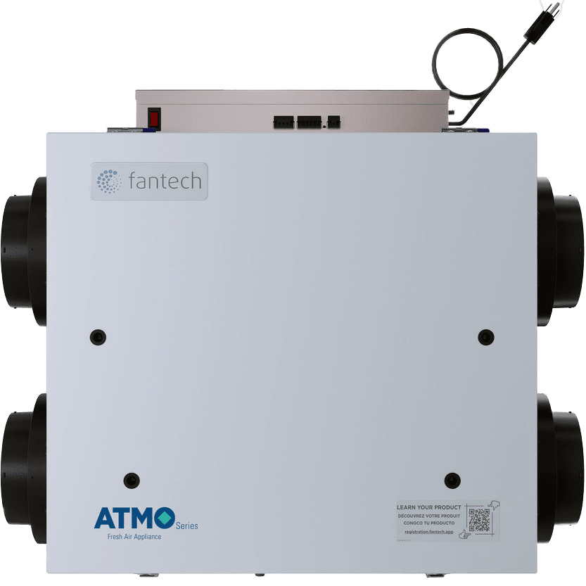 Fantech ATMO 150H Heat Recovery Ventilator (6-Inch Side Ports) - Side