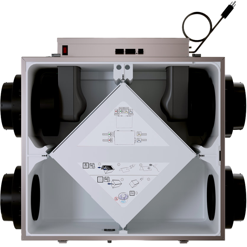 Fantech ATMO 200E Energy Recovery Ventilator - Cross-Section