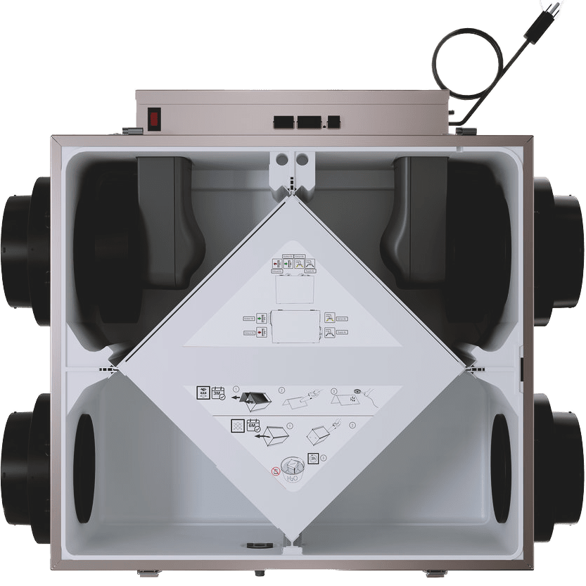 Fantech ATMO 200H Heat Recovery Ventilator - Cross-Section
