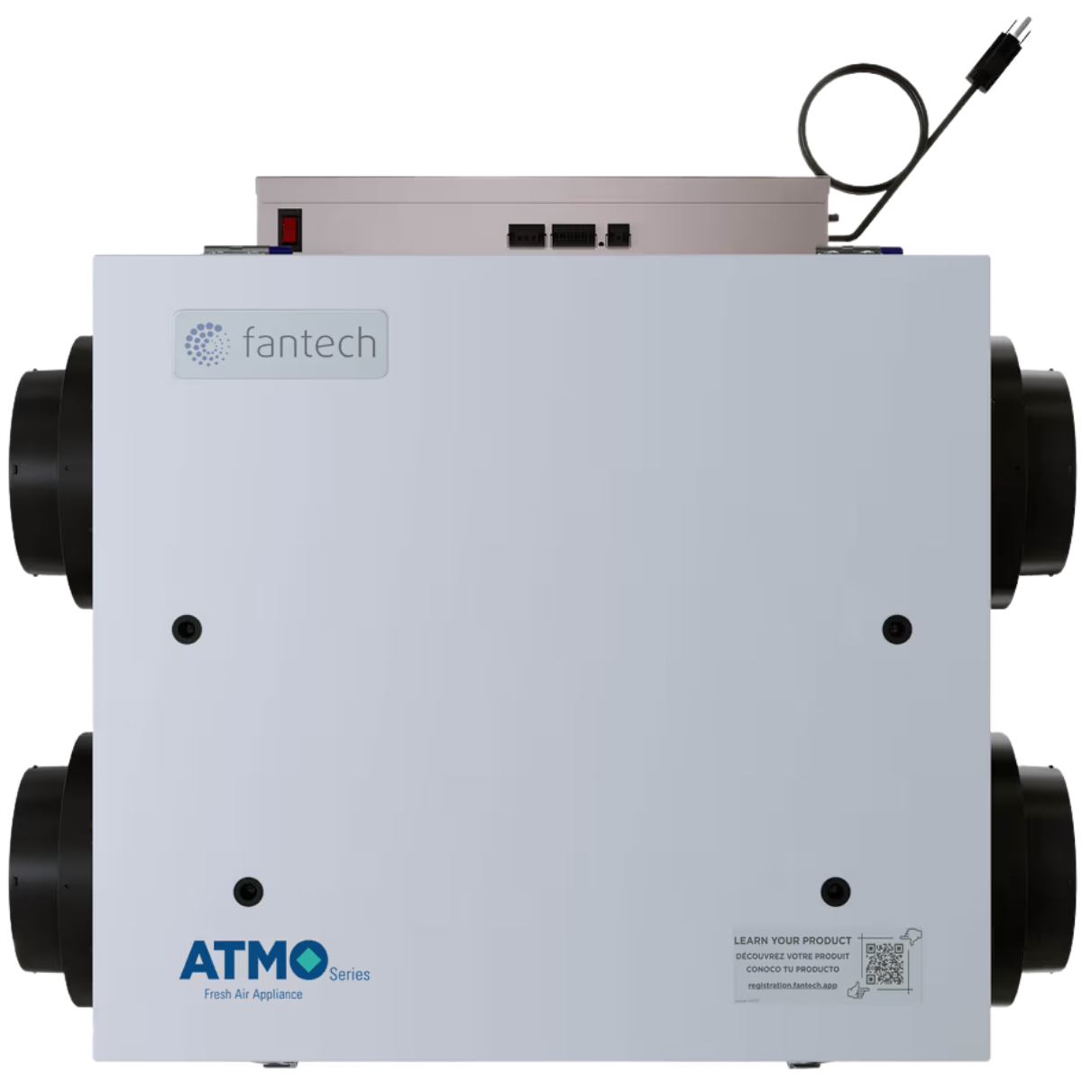 Fantech ATMO 300E-EC 300 CFM Energy Recovery Ventilator w/ EC Motor - Front