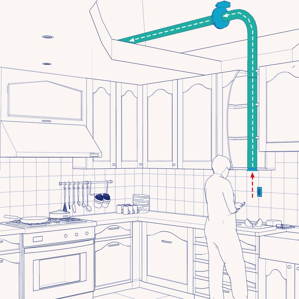 Fantech FG 6M EC 6-Inch Inline Centrifugal Duct Fan w/ EC Motor - Graphic