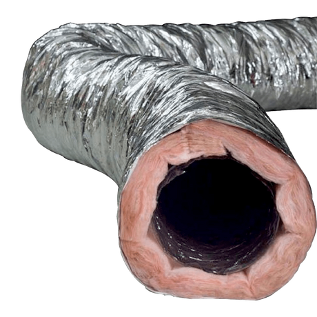 Fantech FIDT8 Fiberglass Insulated Silver Flex Duct - Main