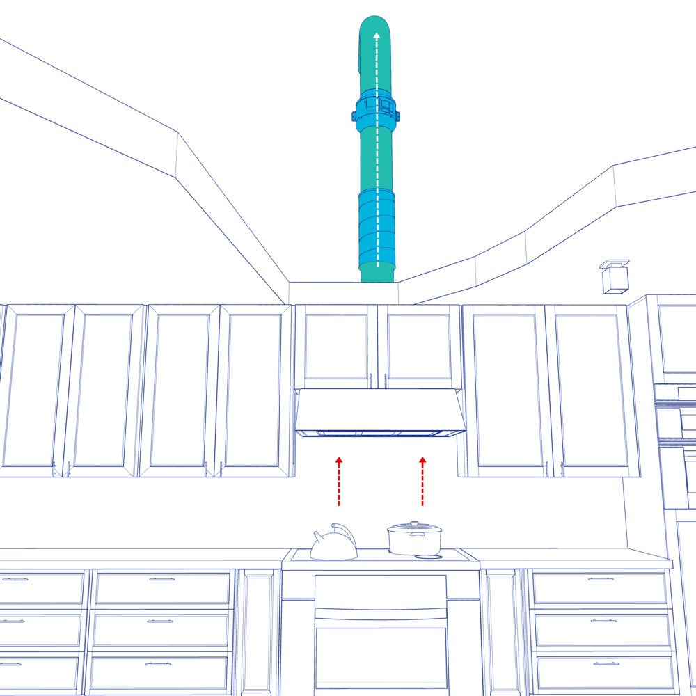 Fantech FKD 12 12-Inch Mixed Flow Inline Duct Fan - Graphic