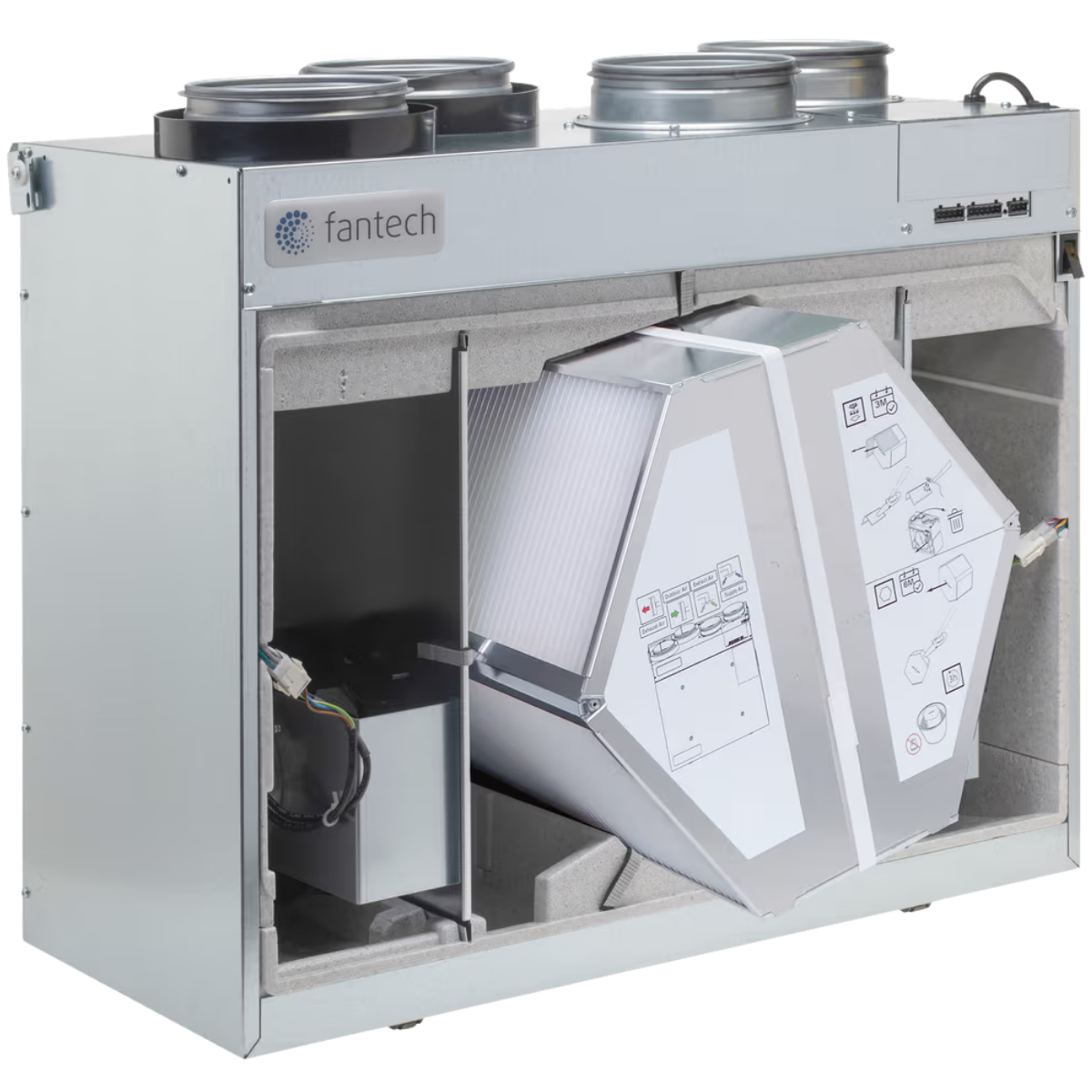 Fantech HERO 150H 161 CFM Heat Recovery Ventilator - Angle 1