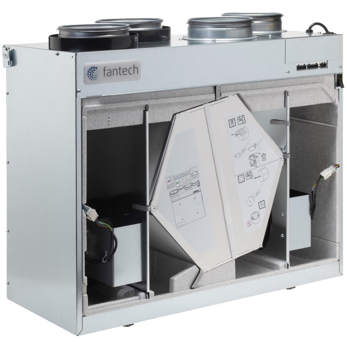 Fantech HERO 150H 161 CFM Heat Recovery Ventilator - Angle 2