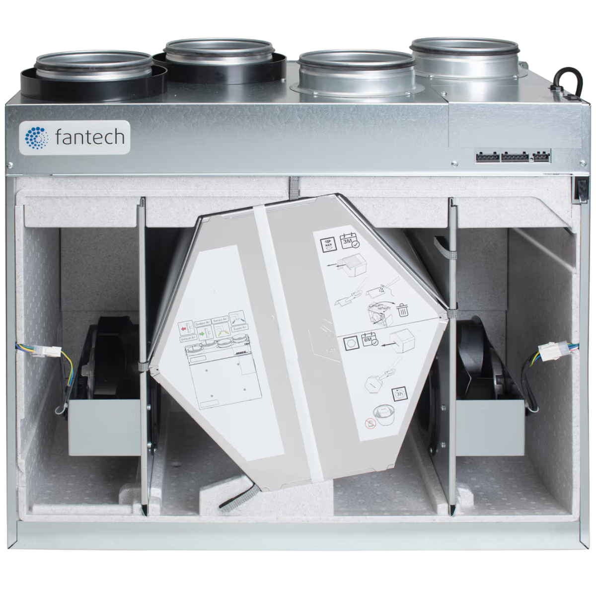Fantech HERO 150H-EC 176 CFM Heat Recovery Ventilator w/EC Motor - Angle 3