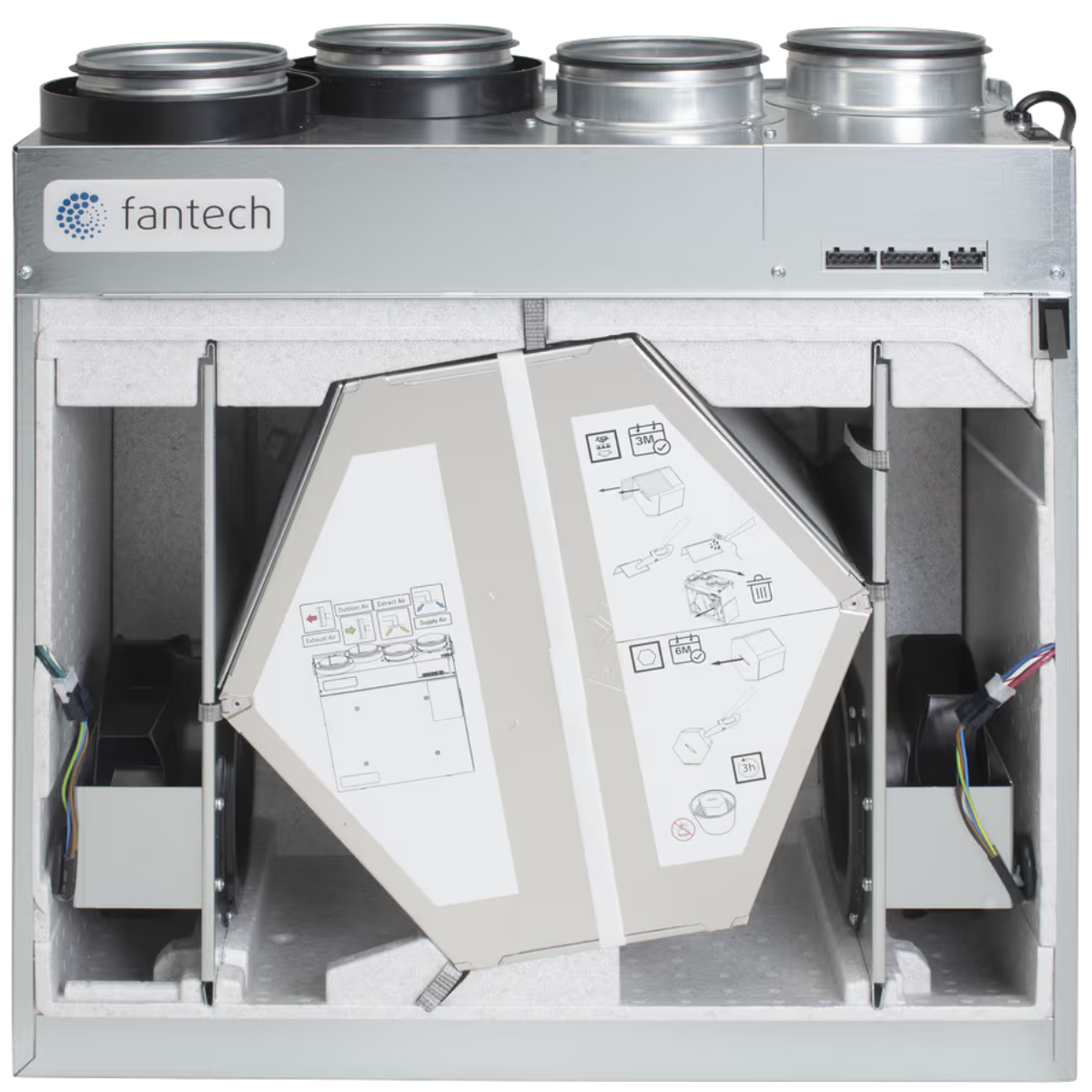 Fantech HERO 250H-EC 263 CFM Heat Recovery Ventilator w/EC Motor - Angle 2