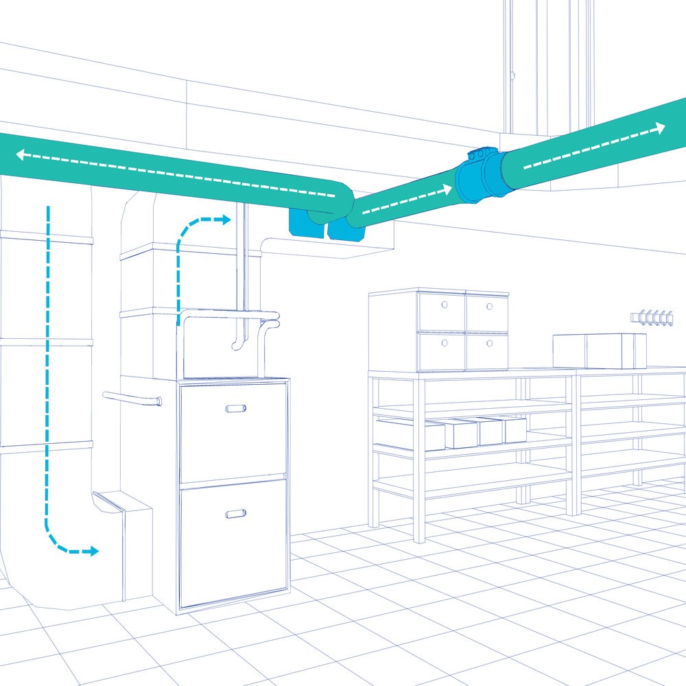 Fantech prioAIR Inline Duct Fan - Graphic