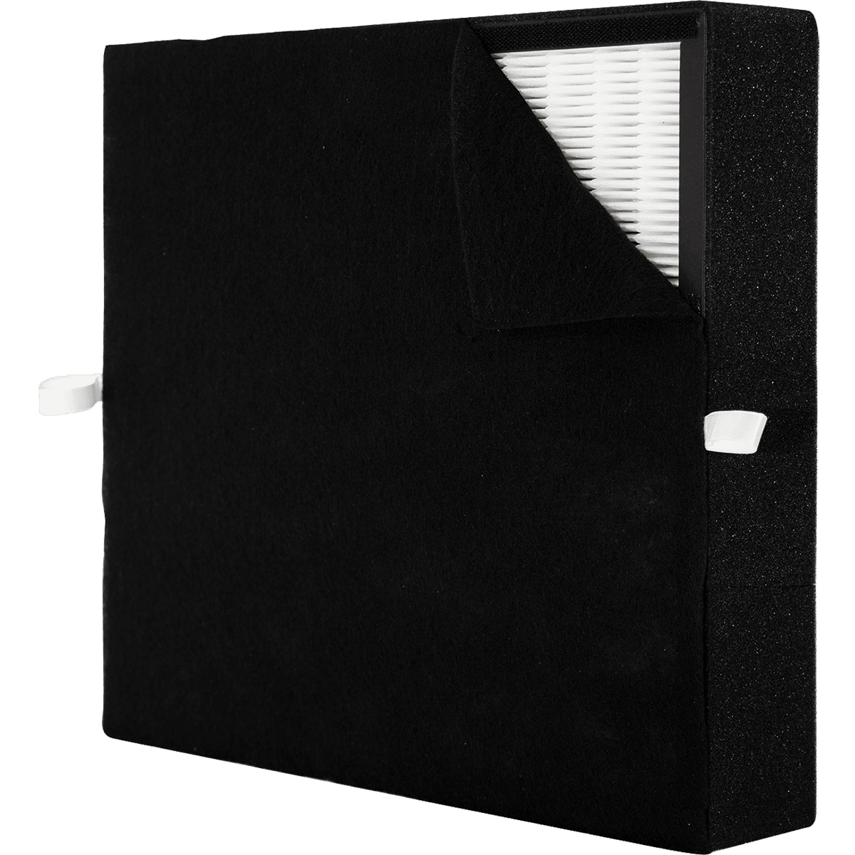 Filter-Monster Replacement for Alen HEPA-FreshPlus FF50-VOC Filter - Carbon Filter Corner Pulled Back