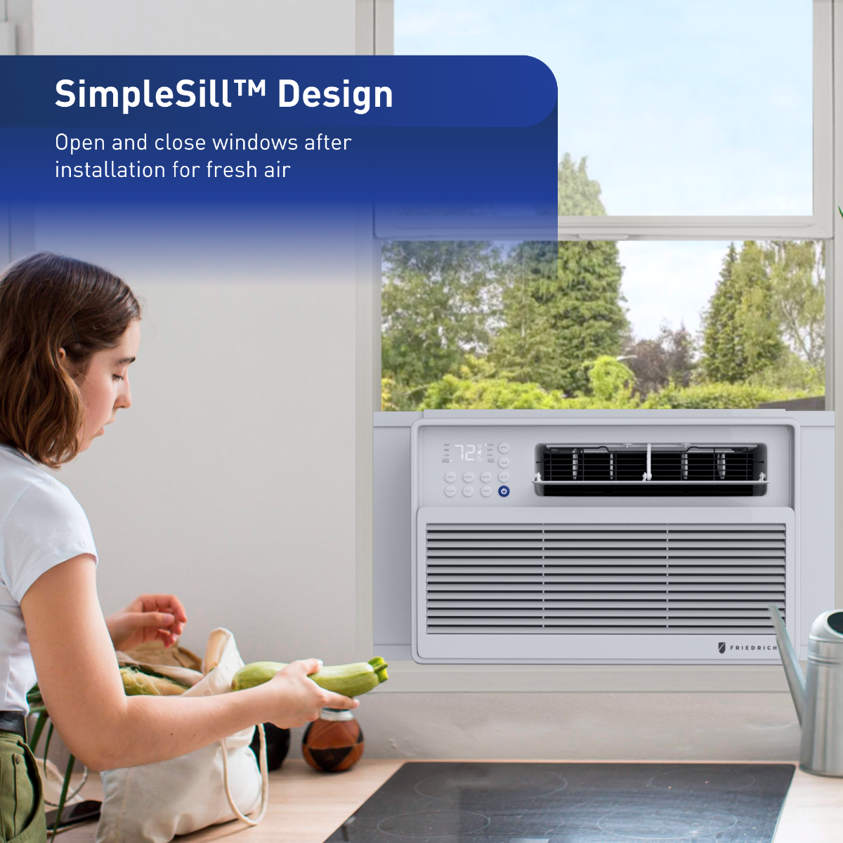 Friedrich Chill Premier Inverter 10,000 BTU Smart Window Air Conditioner - Infographic 1