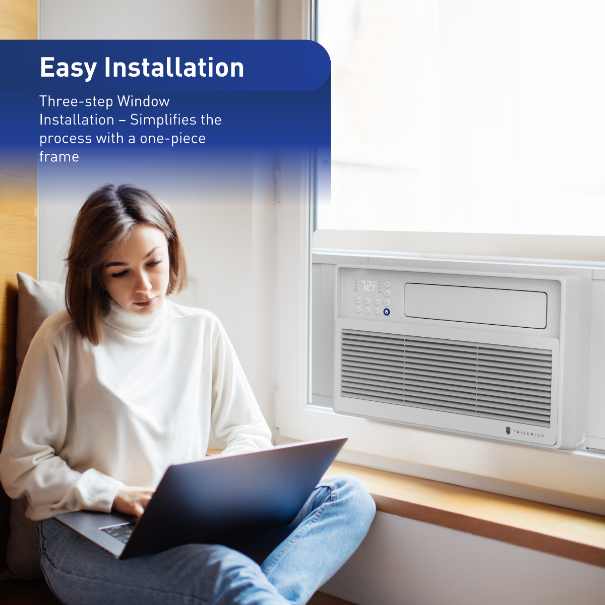 Friedrich Chill Premier Inverter 12,000 BTU Smart Window Air Conditioner - Infographic 5