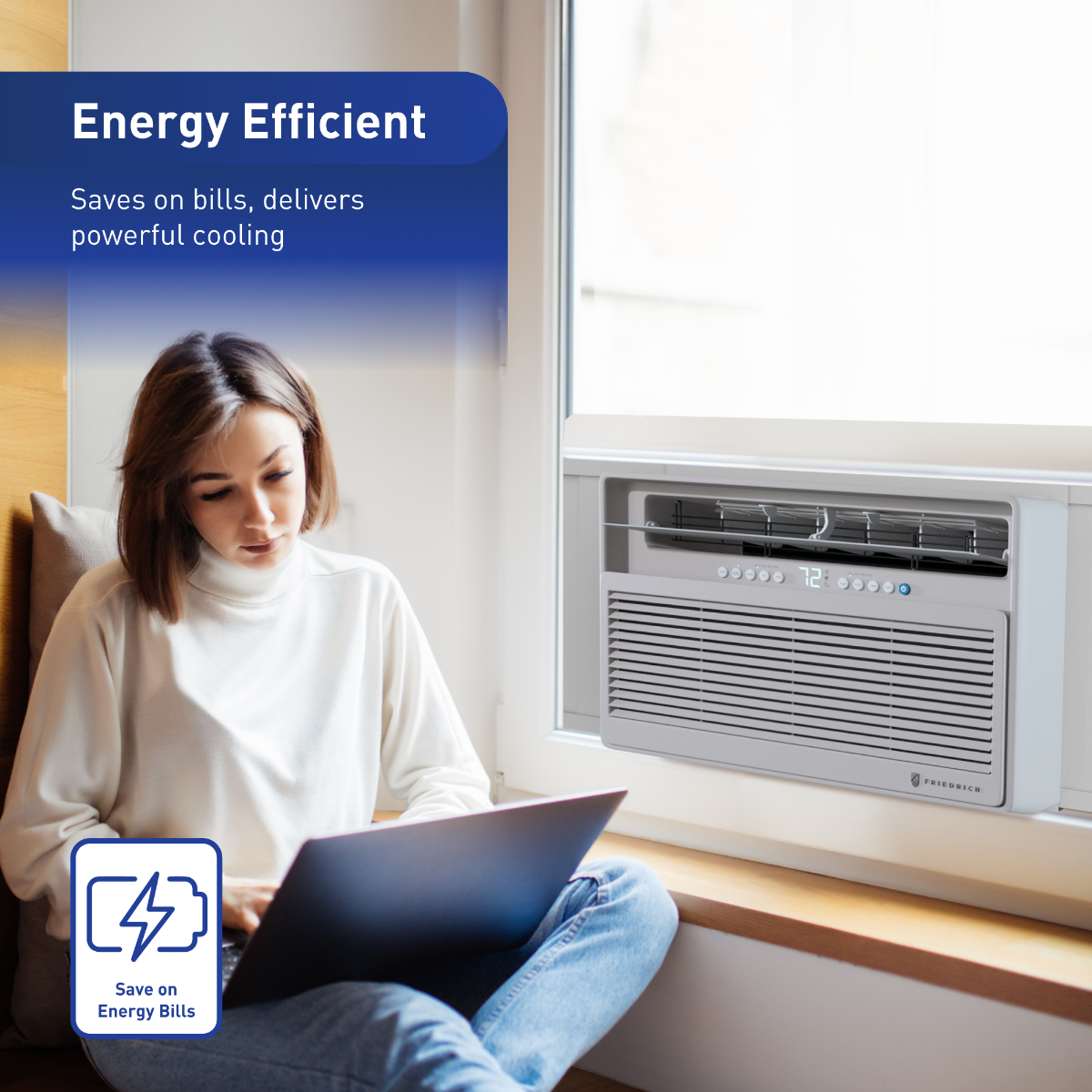 Friedrich Chill Premier 15,000 BTU Window Air Conditioner - Infographic 4