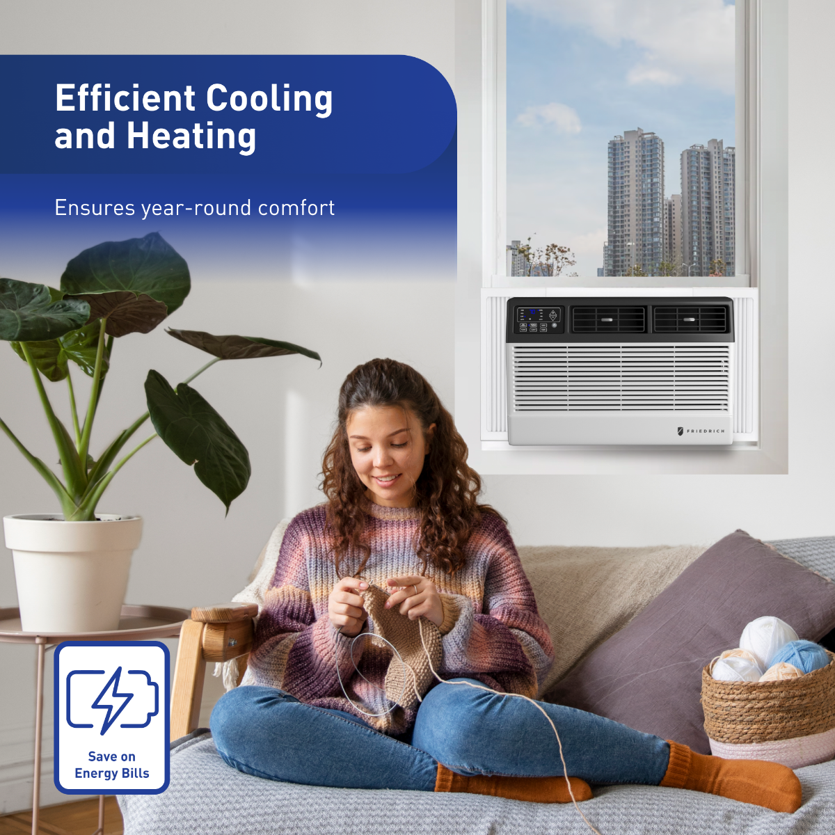 Friedrich Chill Premier Window Air Conditioner w/ Electric Heat - Infographic 4