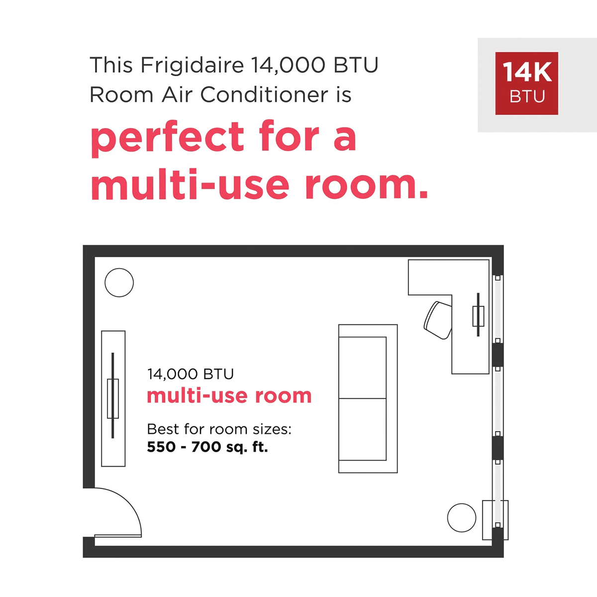 Frigidaire 14,000 BTU Portable AC - Infographic 3