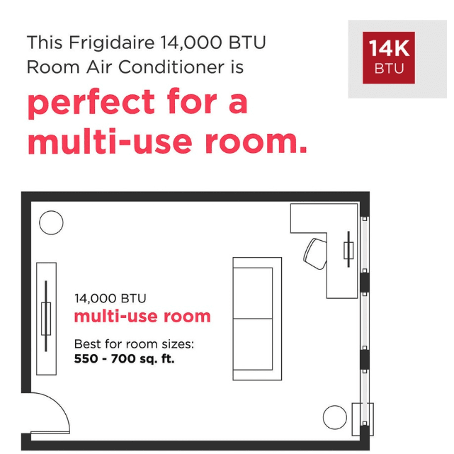 Frigidaire FHWW145WE1 14,000 BTU Wi-Fi Energy Star Window Air Conditioner - Room Size