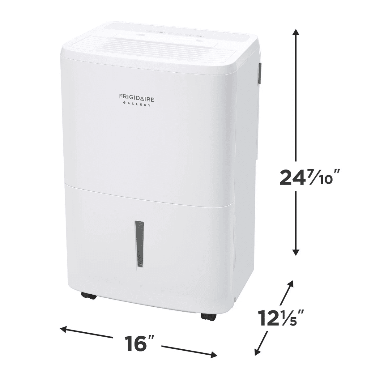 Frigidaire Gallery High Humidity 50 Pint Energy Star Dehumidifier with Wi-Fi - Dimensions