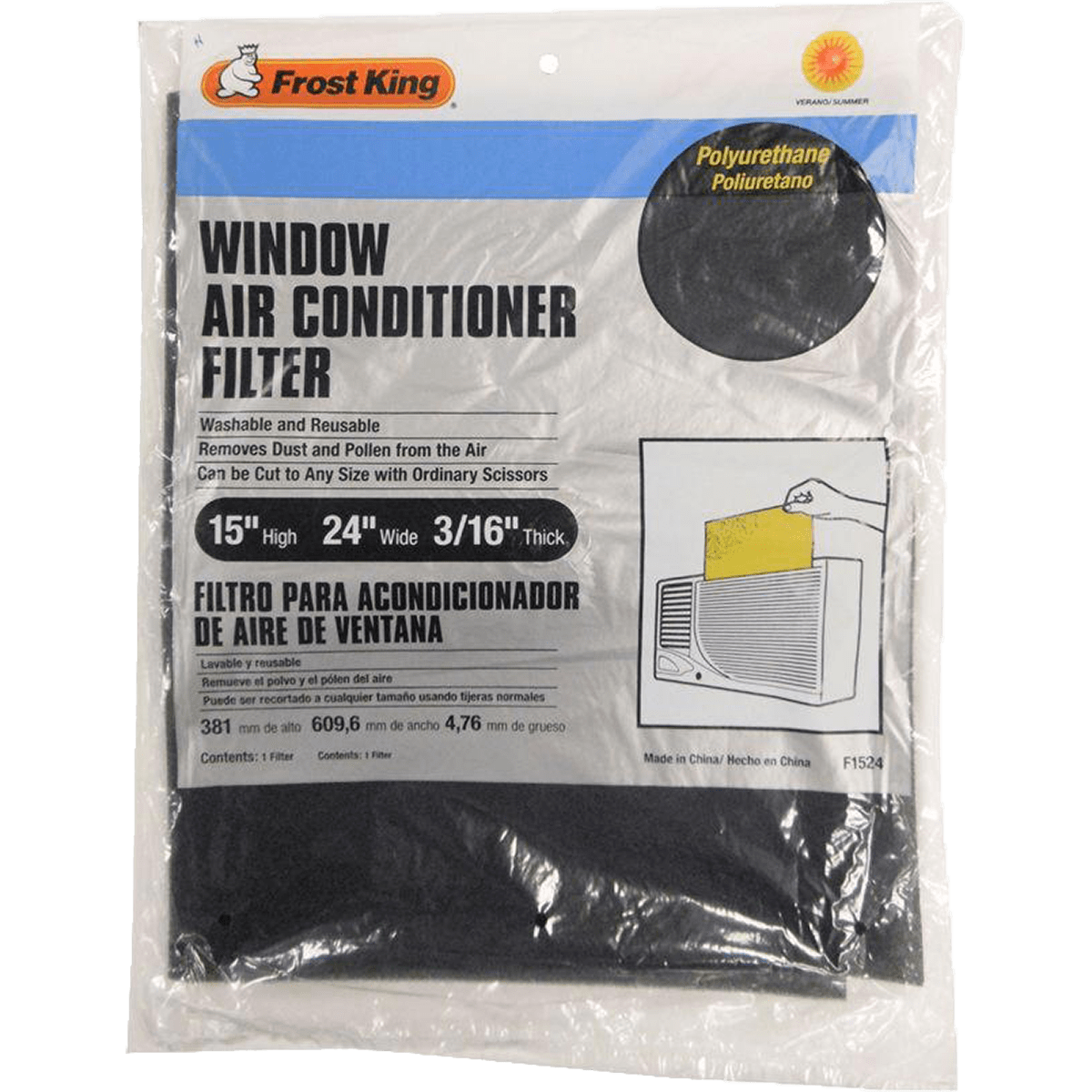 Frost King F1524 Foam Cut to Fit Filter