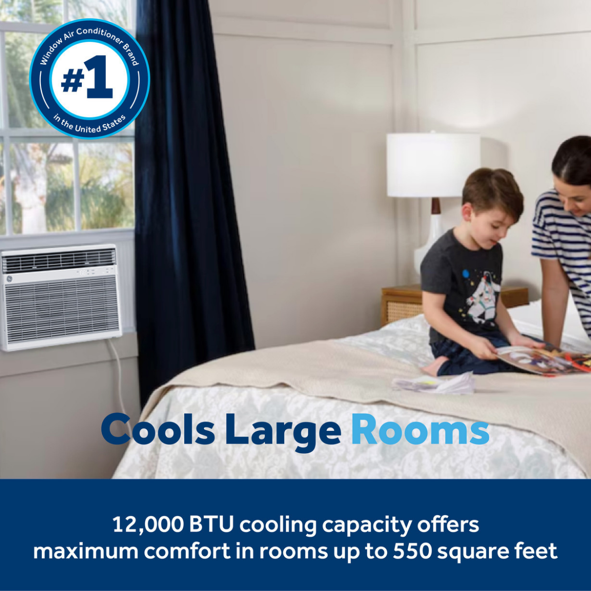 GE 12,000 BTU Window Air Conditioner - Infographic 1