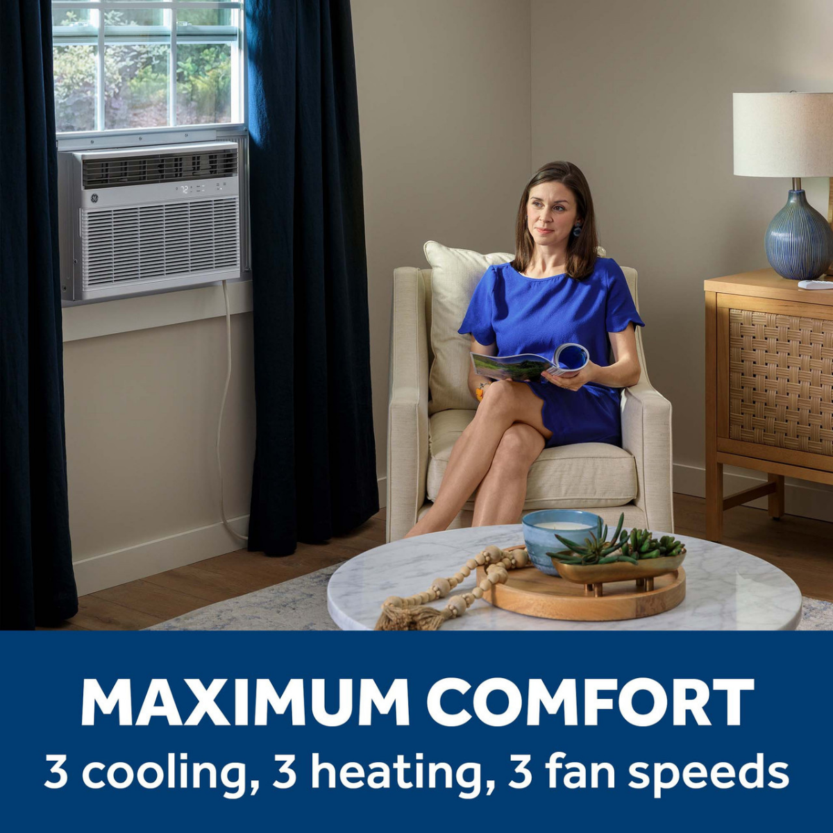 GE 18,000 BTU Window Air Conditioner with Heat - Infographic 4