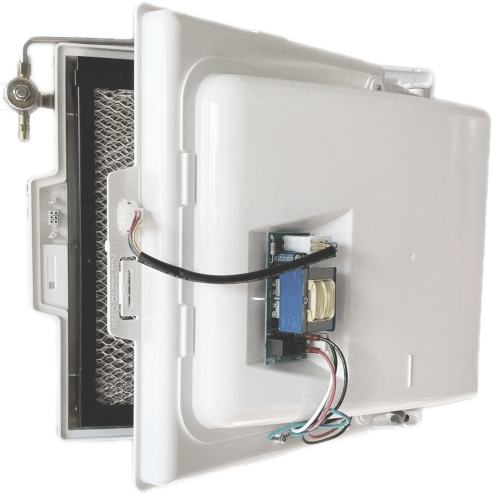 General Aire Model 4400A Fan-Powered Evaporative Humidifier - open cover 2