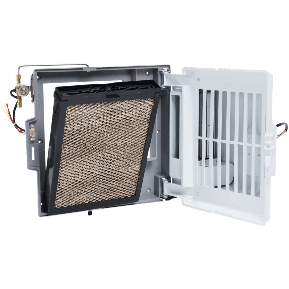 General Aire Model 4400A Fan-Powered Evaporative Humidifier - open cover filter