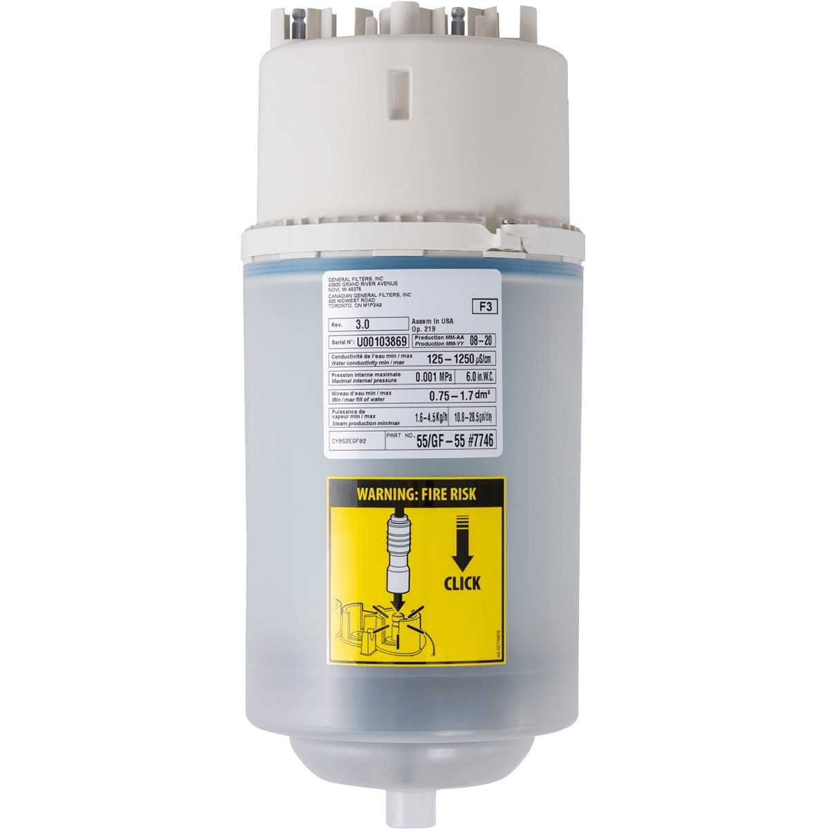 General Aire Model 55 Replacement Steam Cylinder