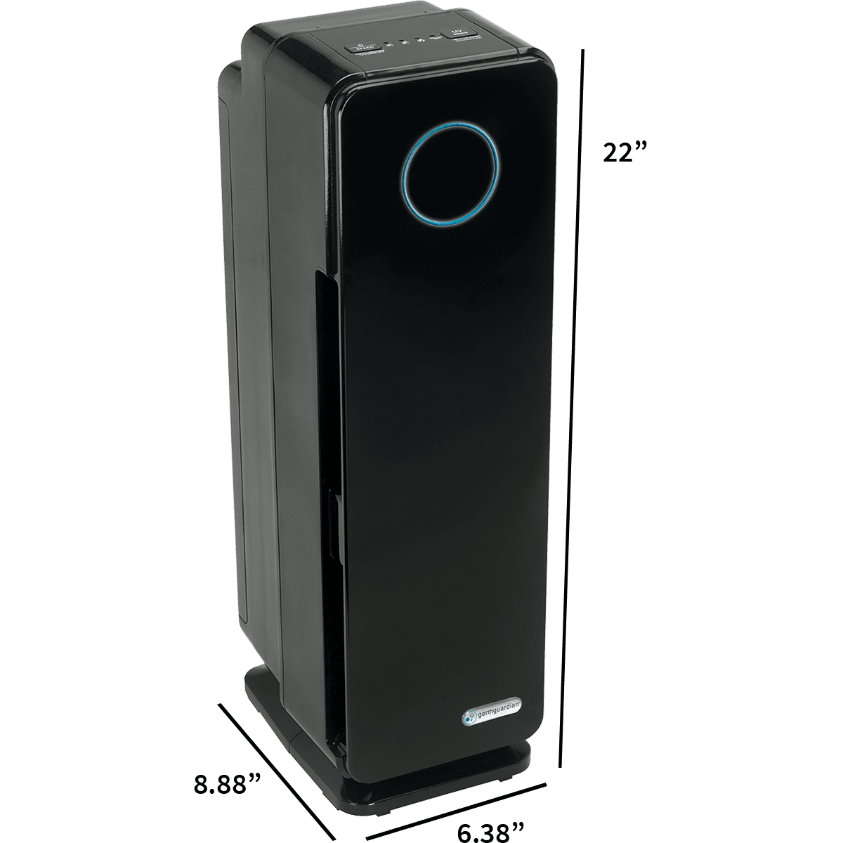 GermGuardian AC4300BPTCA Elite 3-in-1 Pet Pure True HEPA Air Purifier - Dimensions