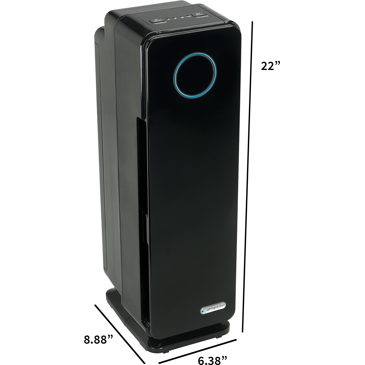 GermGuardian AC4300BPTCA Elite 3-in-1 Pet Pure True HEPA Air Purifier - Dimensions