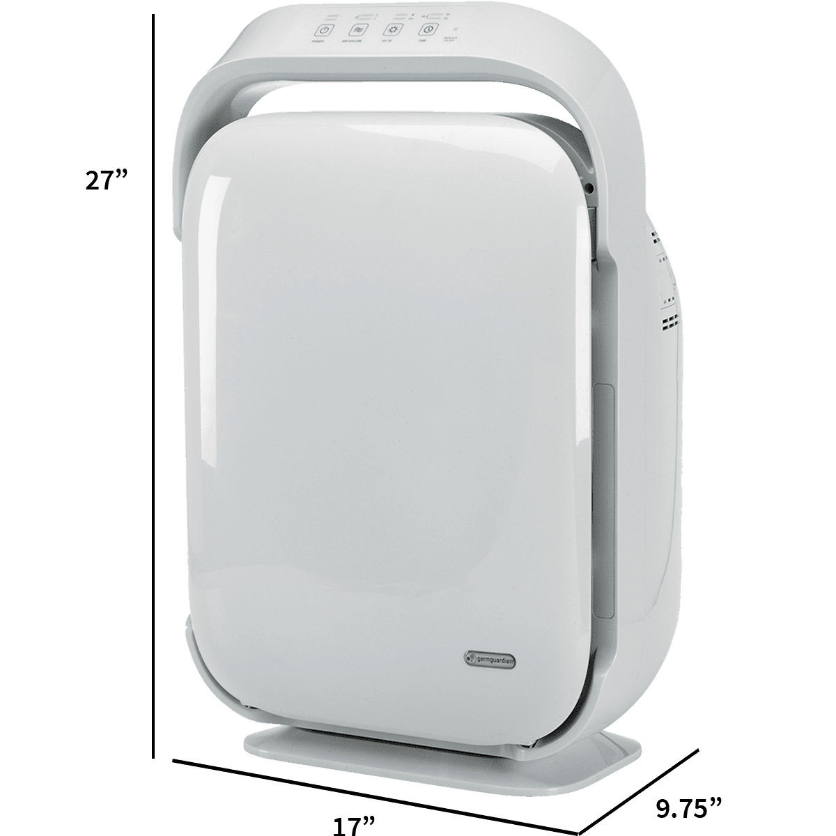 GermGuardian AC9200WCA Hi-Performance True HEPA Ultra-Quiet Air Purifier with UV-C - Dimensions