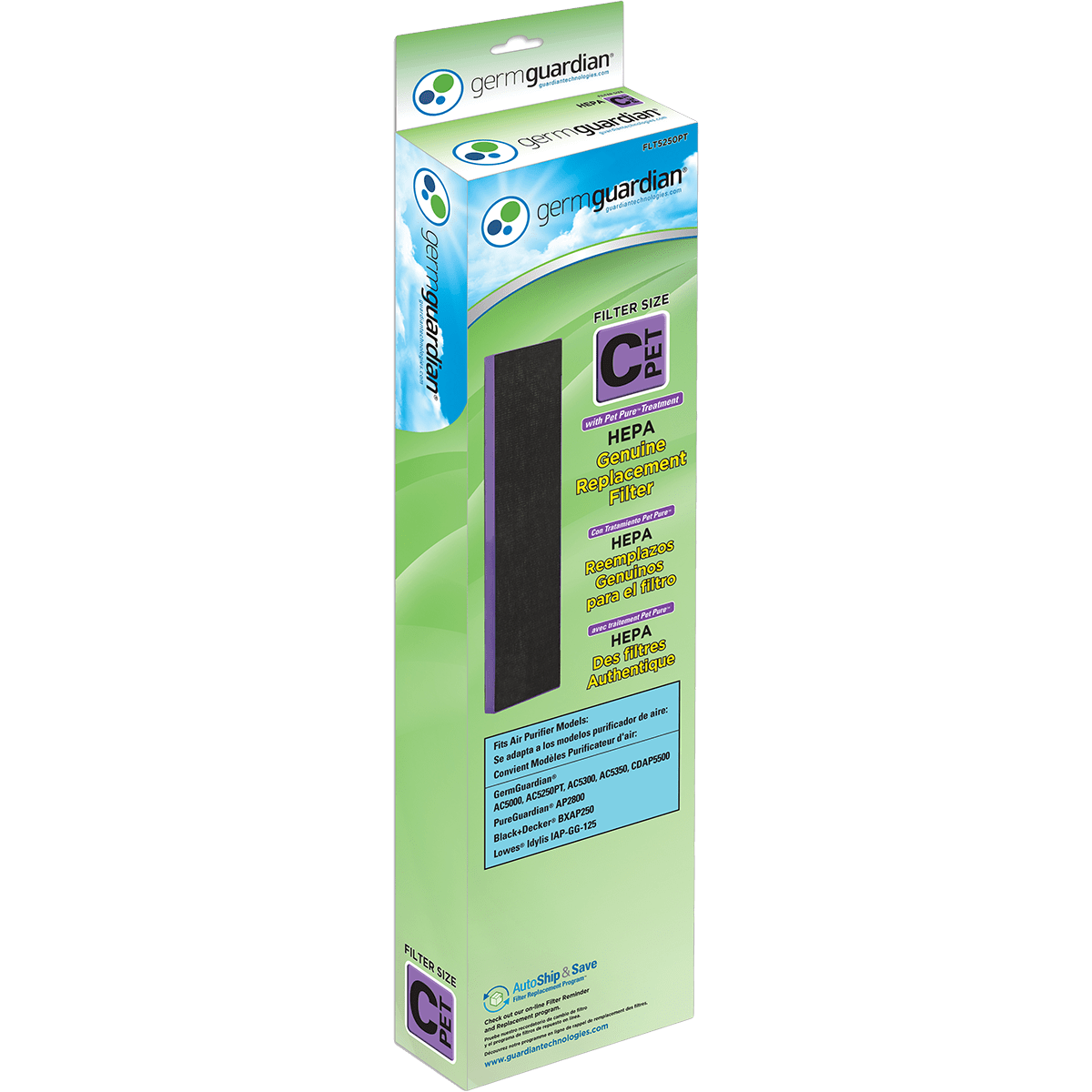 GermGuardian Filter C PET Replacement True HEPA Filter