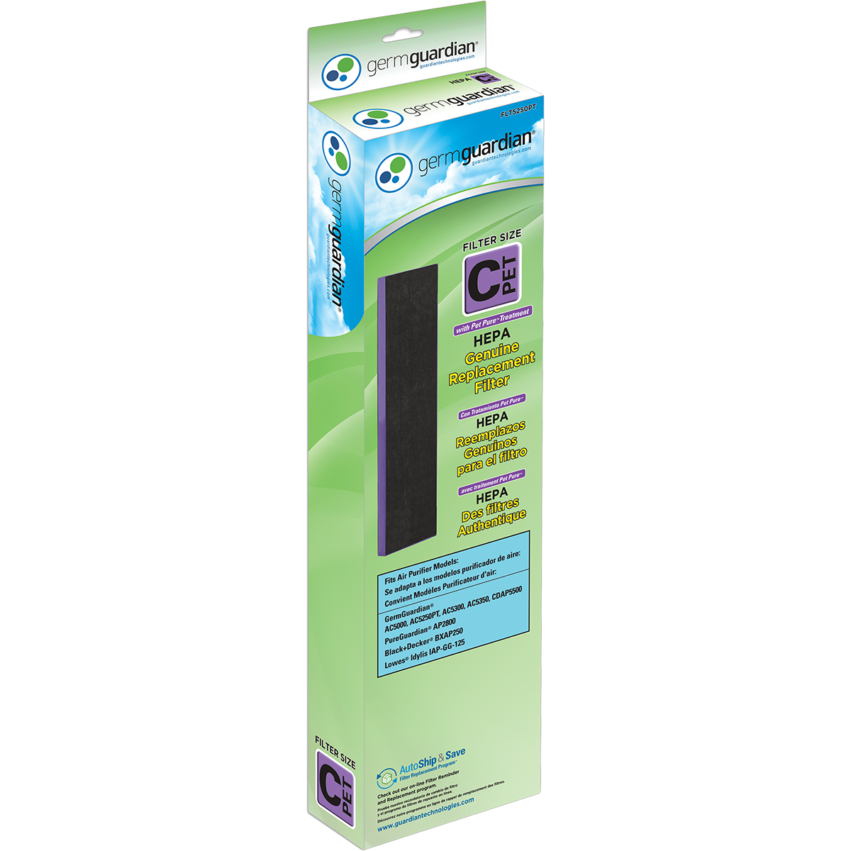 GermGuardian Filter C PET Replacement True HEPA Filter