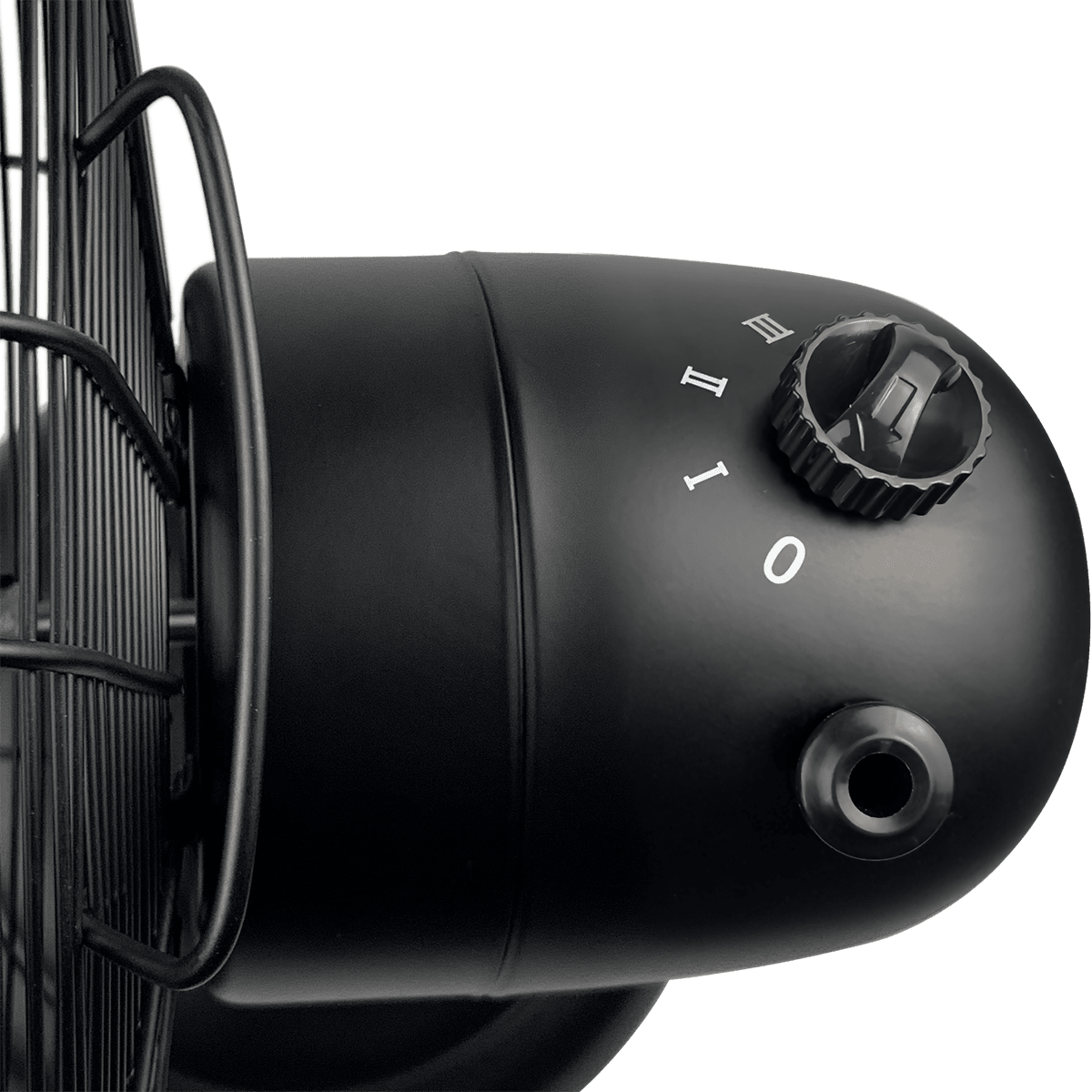 Good Housekeeping 12-in All-Metal Retro Table Fan - Black - Control Knob