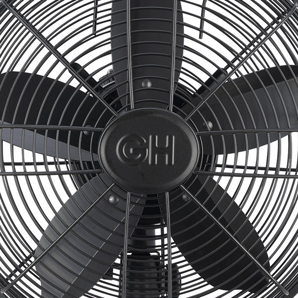 Good Housekeeping 12-in All-Metal Retro Table Fan - Black - Grill