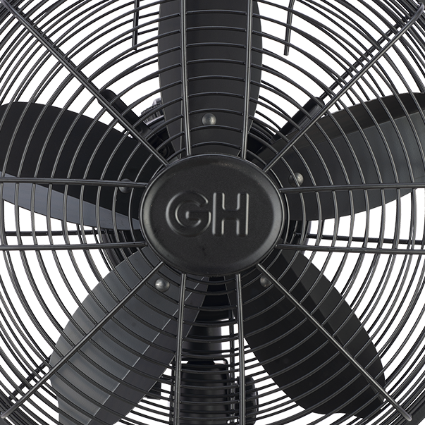 Good Housekeeping 12-in All-Metal Retro Table Fan - Black - Grill